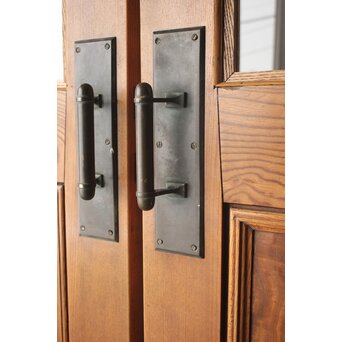 総欅 クリアガラス観音扉 2枚1組　GD0369 