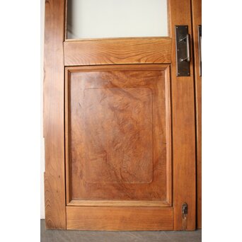 総欅 クリアガラス観音扉 2枚1組　GD0369 