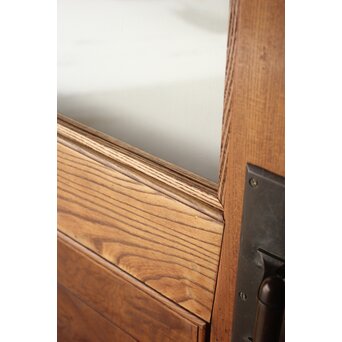 総欅 クリアガラス観音扉 2枚1組　GD0369 