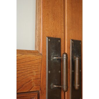 総欅 クリアガラス観音扉 2枚1組　GD0369 