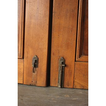 総欅 クリアガラス観音扉 2枚1組　GD0369 