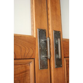 総欅 クリアガラス観音扉 2枚1組　GD0369 