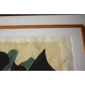 Georges Braque ジョルジュブラック リトグラフ Pelléas et Néllée Armand & Georges Israel発行エンボス印 額装　Z985 