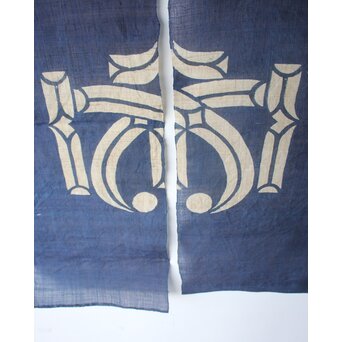 芹沢銈介か 型染 暖簾　U435 