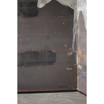 白鹿図 時代銀屏風　Z989 