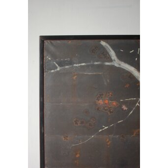 白鹿図 時代銀屏風　Z989 