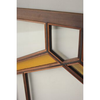 フランクロイド風 洋風色ガラス戸 2枚1組　GD0371 