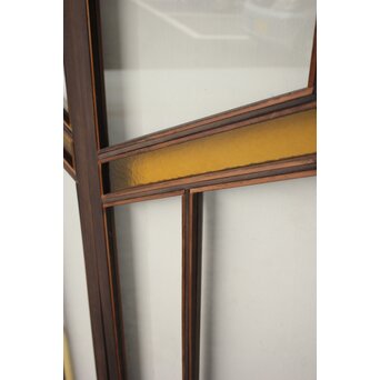 フランクロイド風 洋風色ガラス戸 2枚1組　GD0371 