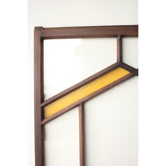 フランクロイド風 洋風色ガラス戸 2枚1組　GD0371 