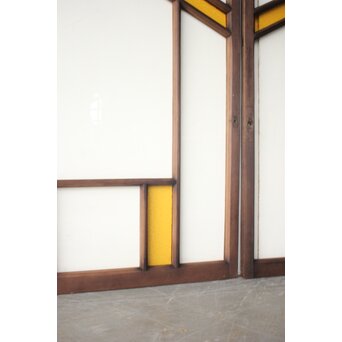 フランクロイド風 洋風色ガラス戸 2枚1組　GD0371 