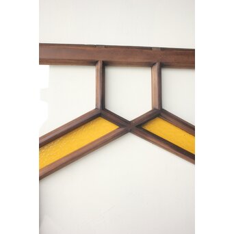 フランクロイド風 洋風色ガラス戸 2枚1組　GD0371 