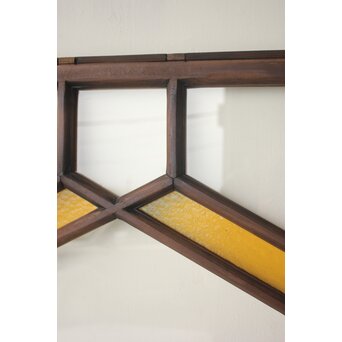 フランクロイド風 洋風色ガラス戸 4枚1組　GD0372 