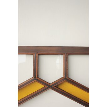 フランクロイド風 洋風色ガラス戸 4枚1組　GD0372 