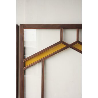 フランクロイド風 洋風色ガラス戸 4枚1組　GD0372 