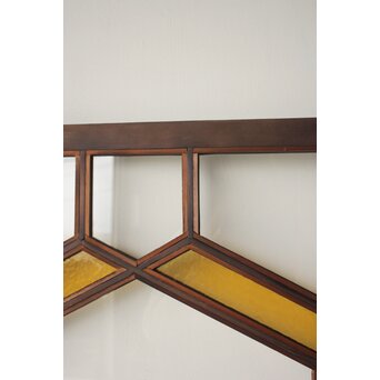 フランクロイド風 洋風色ガラス戸 4枚1組　GD0372 