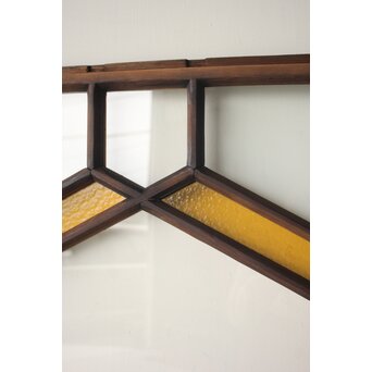 フランクロイド風 洋風色ガラス戸 4枚1組　GD0372 