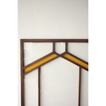 フランクロイド風 洋風色ガラス戸 4枚1組　GD0372 