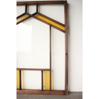 フランクロイド風 洋風色ガラス戸 4枚1組　GD0372 