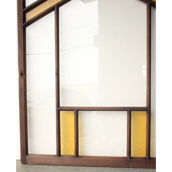 フランクロイド風 洋風色ガラス戸 4枚1組　GD0372 