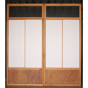 ハイサイズ あみだ組子 猫間障子戸 2枚1組　F309 ウラ