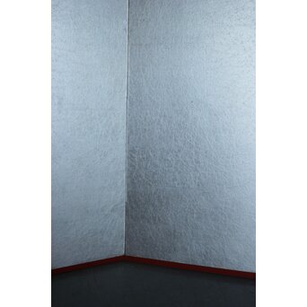 皴加工 銀屏風 六曲　Z990 