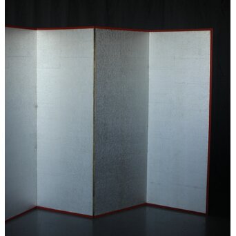 皴加工 銀屏風 六曲　Z990 