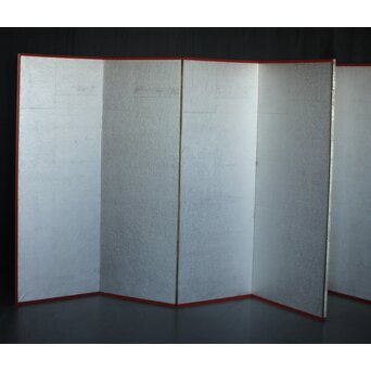 皴加工 銀屏風 六曲　Z990 