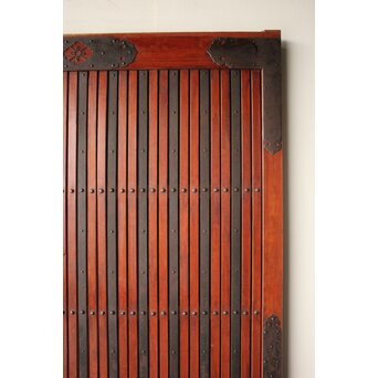 鉄金具 総欅格子蔵戸　W0284 