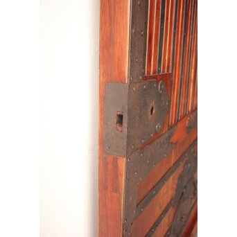 鉄金具 総欅格子蔵戸　W0284 