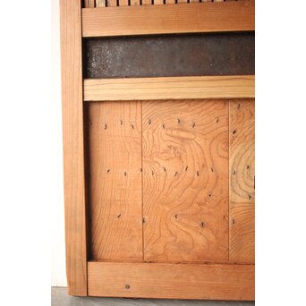 鉄金具 総欅格子蔵戸　W0284 