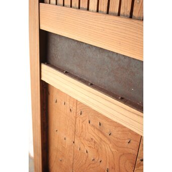 鉄金具 総欅格子蔵戸　W0284 