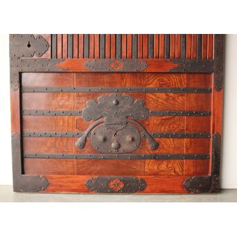 鉄金具 総欅格子蔵戸　W0284 