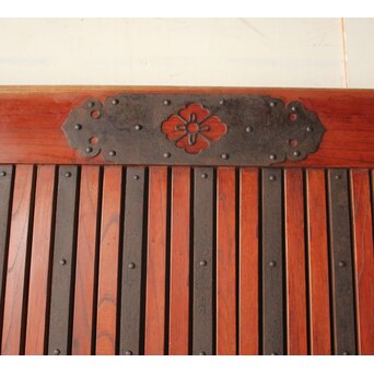 鉄金具 総欅格子蔵戸　W0284 