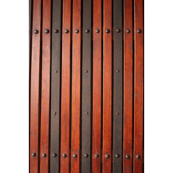 鉄金具 総欅格子蔵戸　W0284 