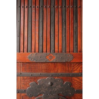 鉄金具 総欅格子蔵戸　W0284 