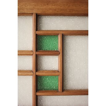 ダイア緑色ガラス 引戸 2枚1組  GD0376 