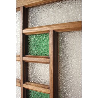 ダイア緑色ガラス 引戸 2枚1組  GD0376 