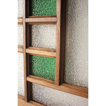 ダイア緑色ガラス 引戸 2枚1組  GD0376 