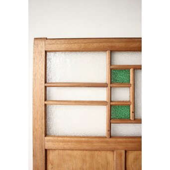 ダイア緑色ガラス 引戸 2枚1組  GD0376 