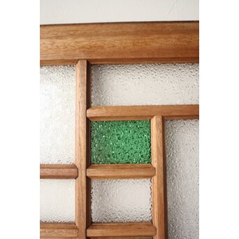 ダイア緑色ガラス 引戸 2枚1組  GD0376 