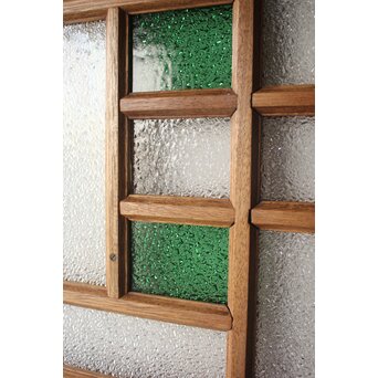 ダイア緑色ガラス 引戸 2枚1組  GD0376 