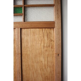 ダイア緑色ガラス 引戸 2枚1組  GD0376 