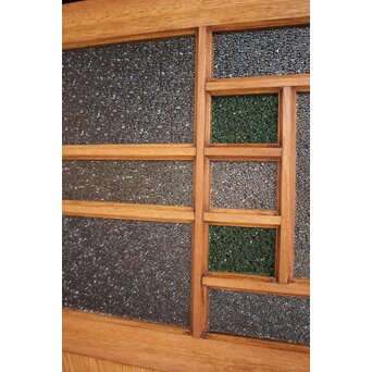 ダイア緑色ガラス 引戸 2枚1組  GD0376 