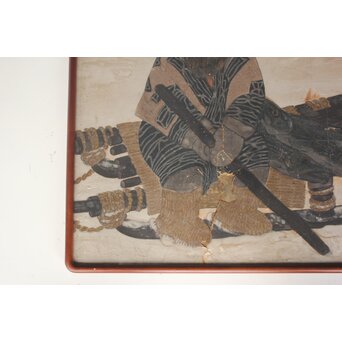 北海道画家 平子聖龍『アイヌ人物図』額装　Z995 