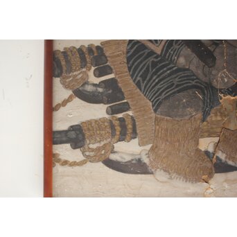 北海道画家 平子聖龍『アイヌ人物図』額装　Z995 