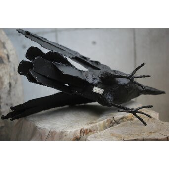 川田清 鉄作家 カラスつがい　M498 