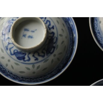 蓋茶碗8客 康熙年製/民国年製　P662 