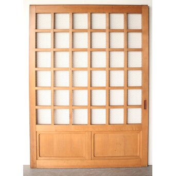 白木升格子蔵戸　W0286 ここから背面