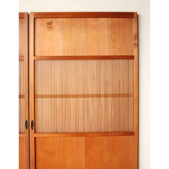 中格子の檜建具 4枚1組　L1226 