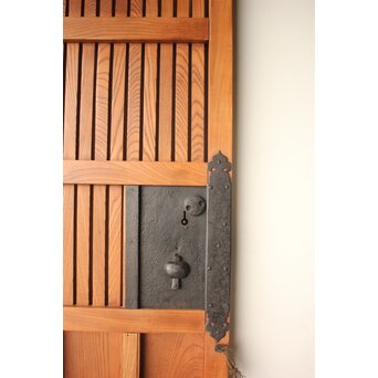 升格子腰板 総欅格子蔵戸　W0287 